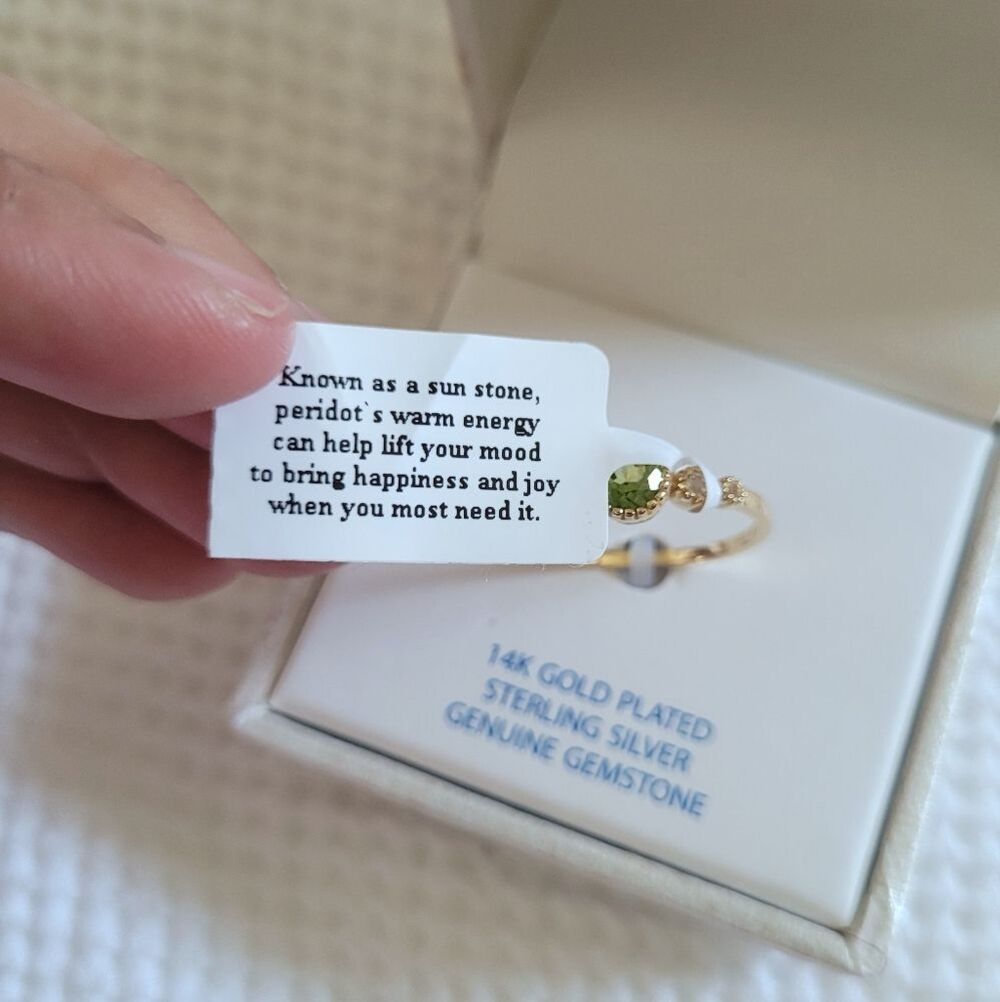 Shivam Peridot💚 with White Topaz Ring💍 - NIB - Picture 11 of 16
